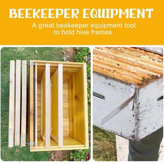 1 Pair Beehive Inspection Bracket Beehive Frame Holder Stainless Steel Beehive Frame Bee Box Stand Beekeeping Support Bracket