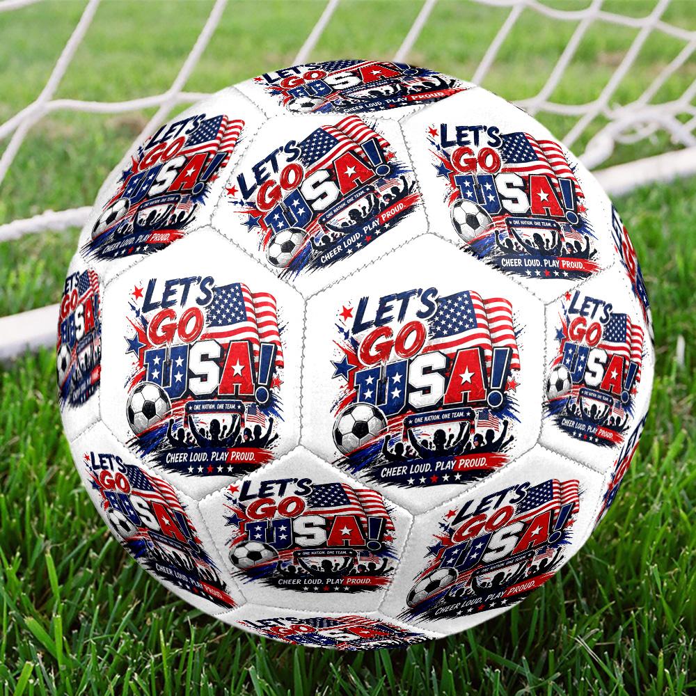 Usa Soccer Spirit Size 5 Football Machine-Stitched Indoor/Outdoor Universal Football Ideal for Soccer Enthusiasts