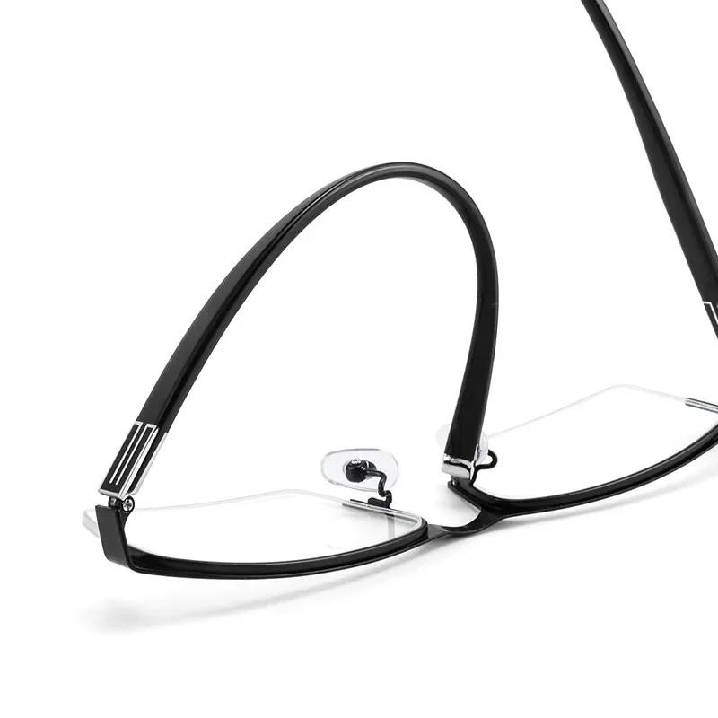 Fashionable Half frames Myopia Glasses Business Color-changing Male Female Near Sight Glasses Ultra Light Outdoor Driving Protection Glasses