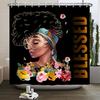 African American Woman Shower Curtain Sexy Black Girl Lady Inspirational Queen Abstract Boho Waterproof Bathroom Shower Curtain