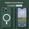 Магнитный силиконовый чехол Magsafe для IPhone 15 13 11 12 14 Pro Max Plus XR X XS Max 12 13 Mini, противоударная задняя крышка
