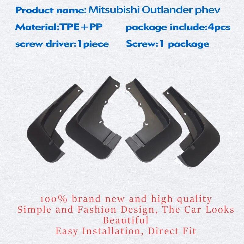 Front Rear 4pcs FOR Mitsubishi Outlander PHEV Mudguards Splash Mud Flap Guards Fender Mudflaps Car Accessories Auto Styline