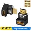 HDMI-совместимый адаптер HDTV 90 градусов 270 градусов Адаптер HDMI Male на Female Конвертер Адаптер для HDTV PS4 PS5 Ноутбуков ТВ-приставки