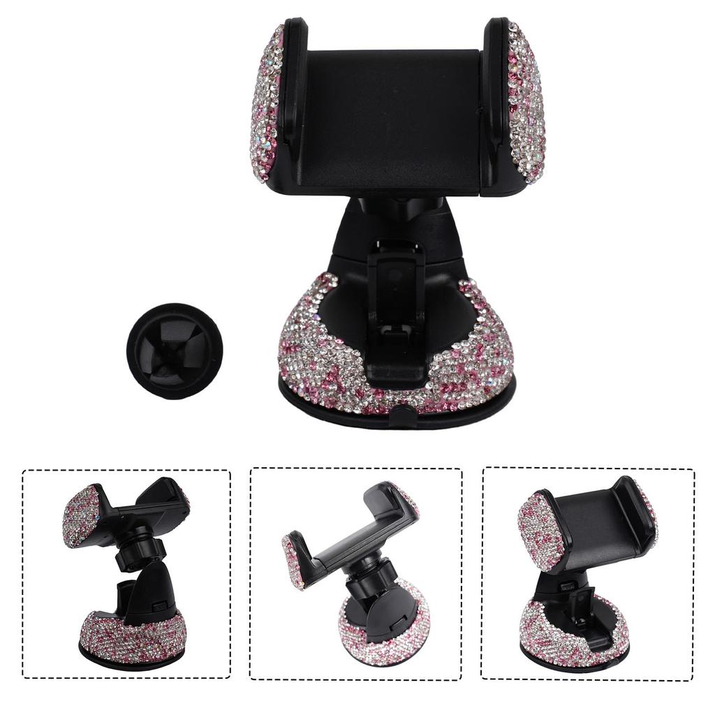 Bling Phone Holder Car Clip Dashboard Girls Mobile