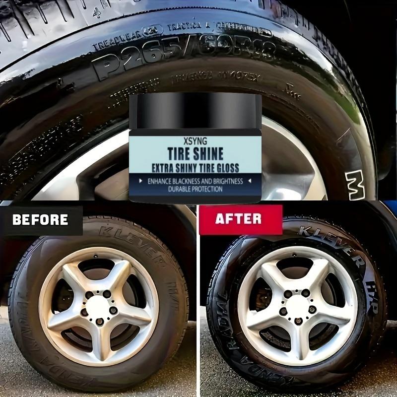 Tire Blackening and Brightening Kit, Tire Polishing Paste, Multifunctional Plastic Refurbishing Paste, Suitable for Tires, Interior, Etc.