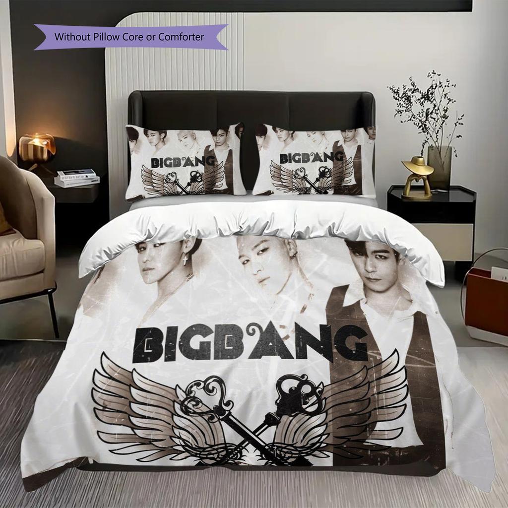 Urban Icons Big Bangs Bold Statement Bedding (1 * duvet cover + 2 * pillowcase, without core) 2D Flat Duvet cover and pillowcase