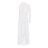 Girls Lyrical Dance Costume Keyhole Back Side Split Irregular Hem Asymmetrical Dresses