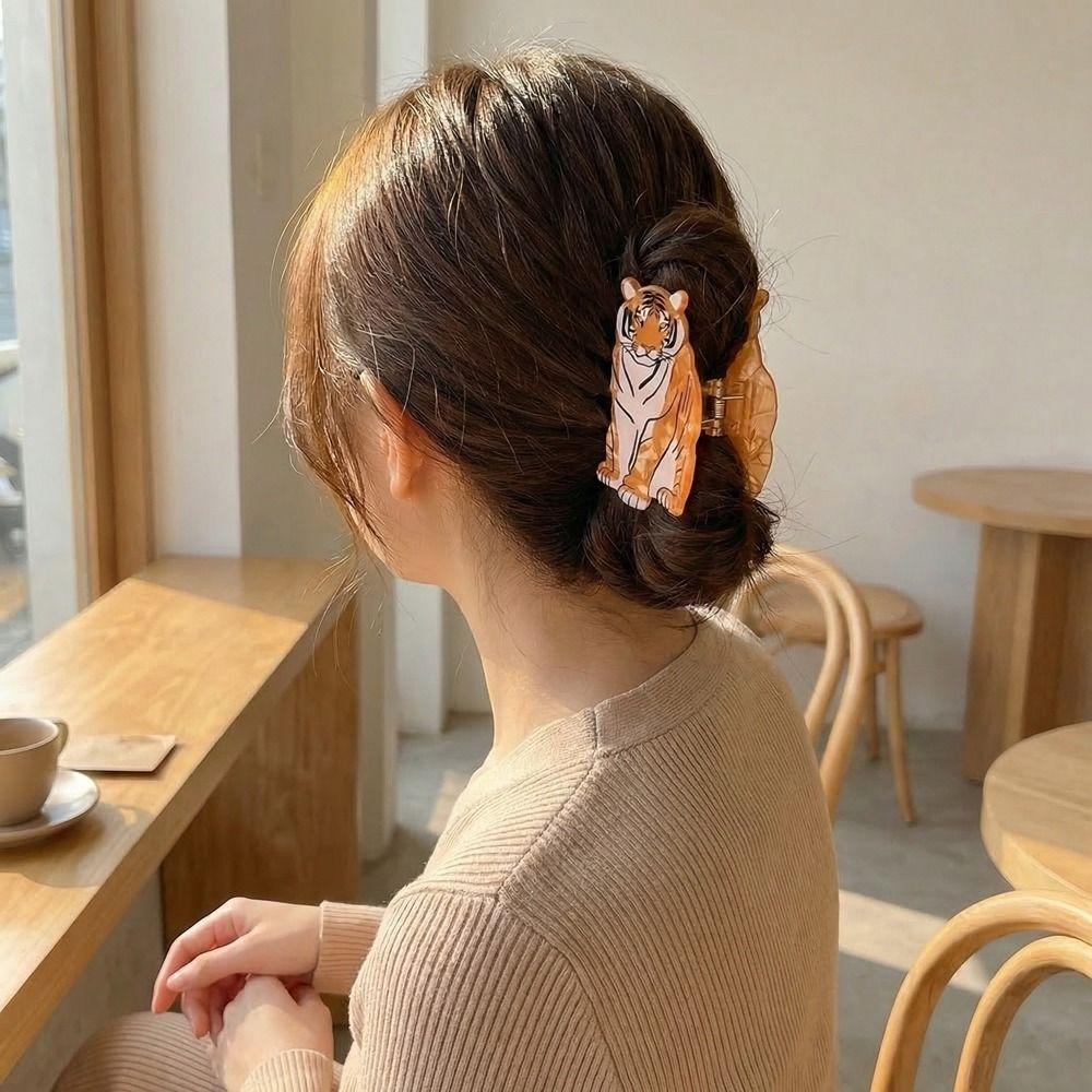 Hairpin Tiger Hair Claw PC Large Shark Clip Cute Animal Shaped Hair Clip Girls