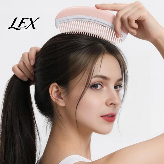 Detangling Hair Comb Spring Shock-Absorbing Comb, Ergonomic Curved Bounce for Styling Men Women, Tangle-Free Scalp Massage with Retractable Teeth