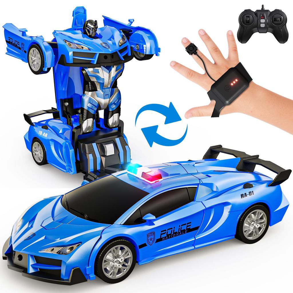 Tecnock RC Car, Transforming Robot Toy for Kids, Gesture Controlled, 360° Rotation, Birthday Gift for Boys