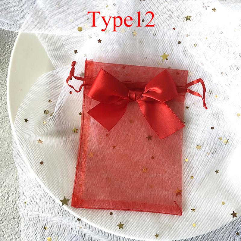 10 шт., свадебный подарок, изысканная сумка-бабочка, сумка из органзы, сетчатая сумка из пряжи на шнурке