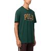 Мужская футболка с принтом логотипа Polo Ralph Lauren, круглым вырезом и коротким рукавом, темно-зеленая 710917892-004