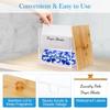 Acrylic Laundry Pods Organizer Double Layer Acrylic Storage Box with Bamboo Lid Dryer Sheets Container Laundry Room Organizer