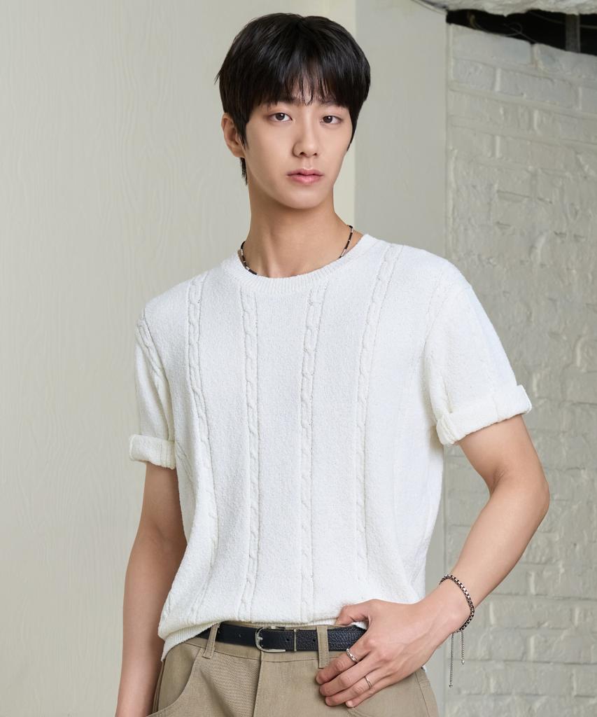 HYOJI 26 Ss Washable Cable Round Crop Knit (6 Colors)
