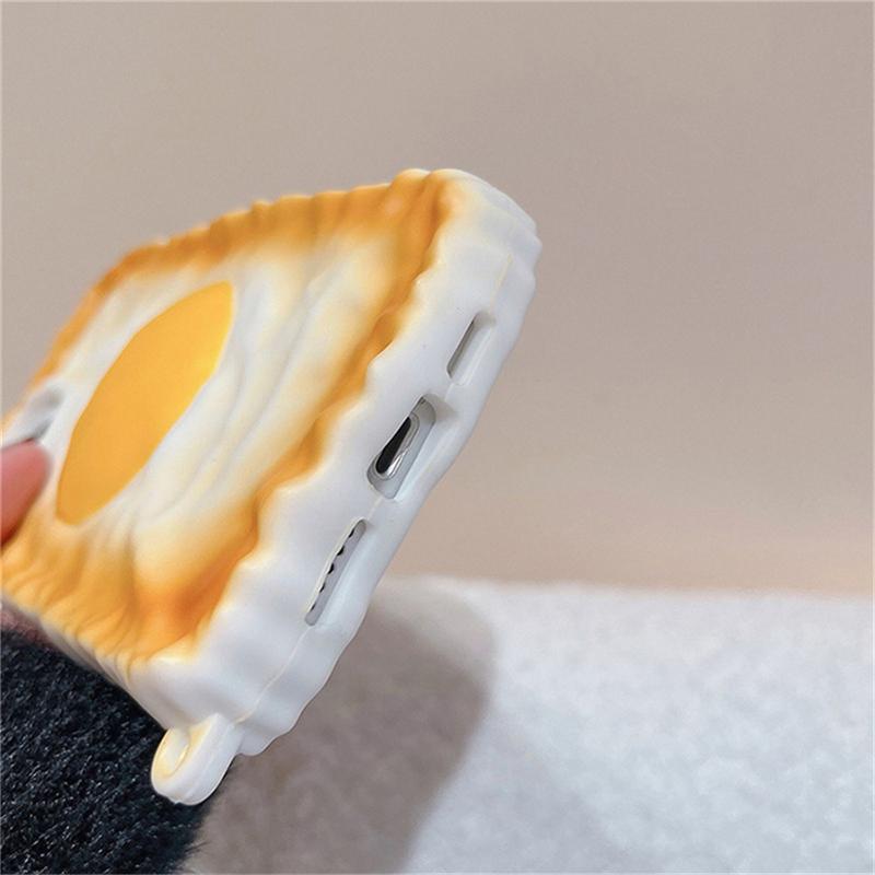 Корейский милый силиконовый чехол с 3d яйцами-пашот для Iphone 14 13 12 11 Pro Max, милый забавный противоударный мягкий чехол с рисунком из мультфильма