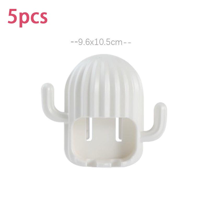 5 шт. Бытовой держатель зубной щетки без перфоратора Nordic Color Cactus, простой настенный держатель для электрической зубной щетки