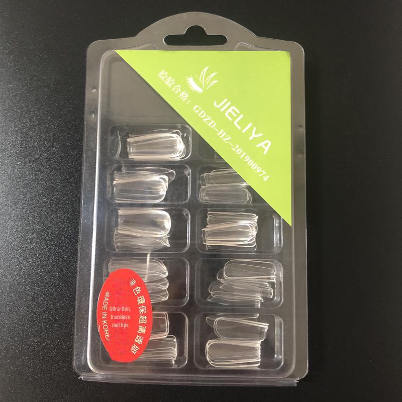 Ультратонкие матовые овальные патчи для ногтей — двойного назначения, цельные и половинчатые (96 шт.)