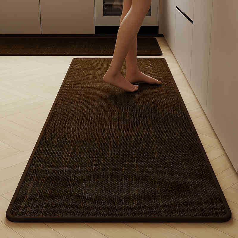 Премиальный нескользящий тканый кухонный коврик - впитывающий воду и масло, устойчивый к грязи и износу