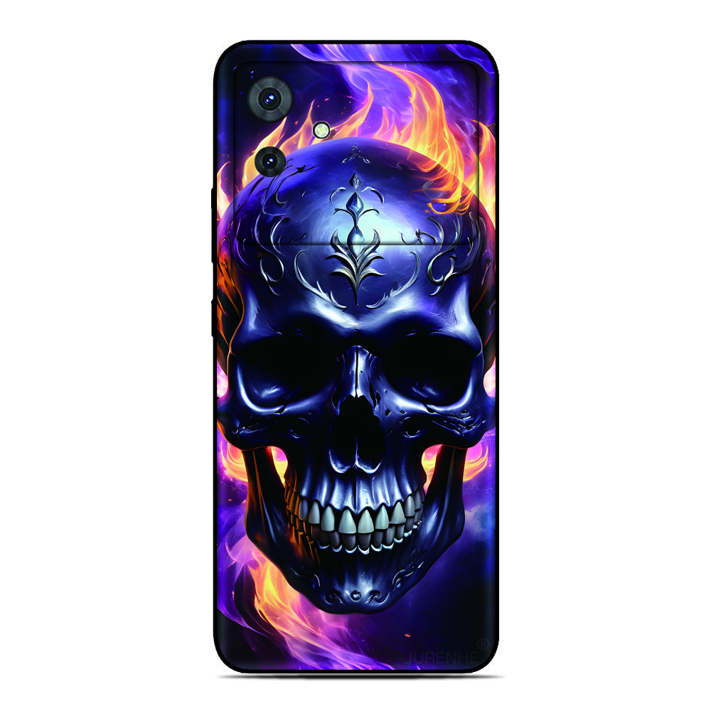 Flame Skull Phone Case For Blackview Wave 9C 8C 6C Shark 9 Color 8 Oscal C80 C70 C60 C30 C20 Pro Flat 2 1C 2C Tiger 13 12 Cover