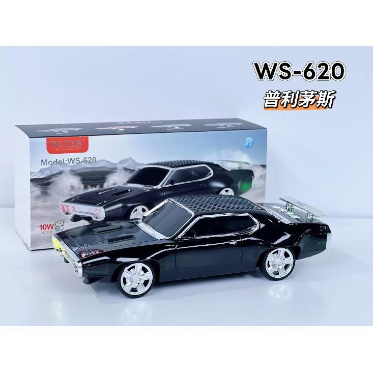 EONKO WS-620 Plymouth GTX Беспроводной Bluetooth-динамик в форме классического автомобиля с TF, USB, FM, AUX, TWS, Селфи-тип, Type C, Светодиодный экран 3