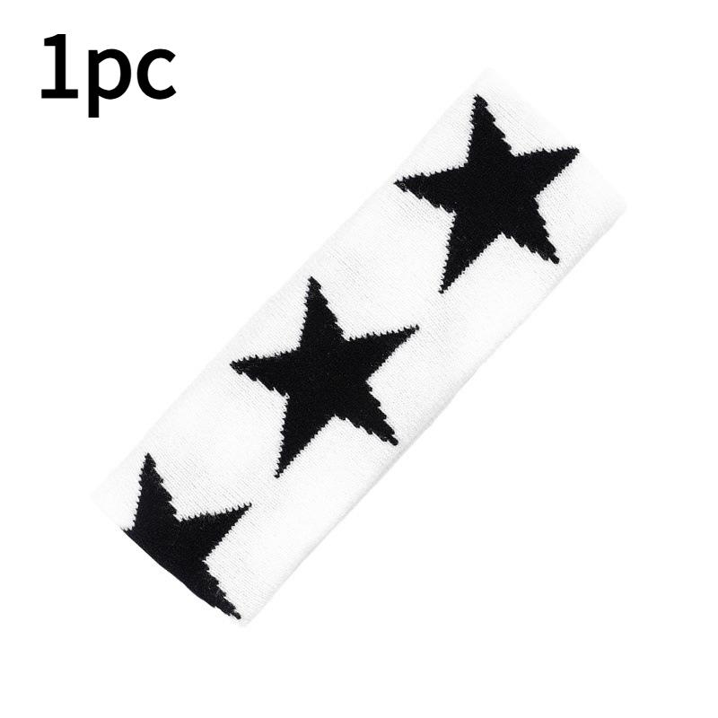 1pc Women's Headband with Star & Color-Blocking - Retro/ Horizontal Stripes & Star Motifs, Soft for Braids, Ponytails, Buns