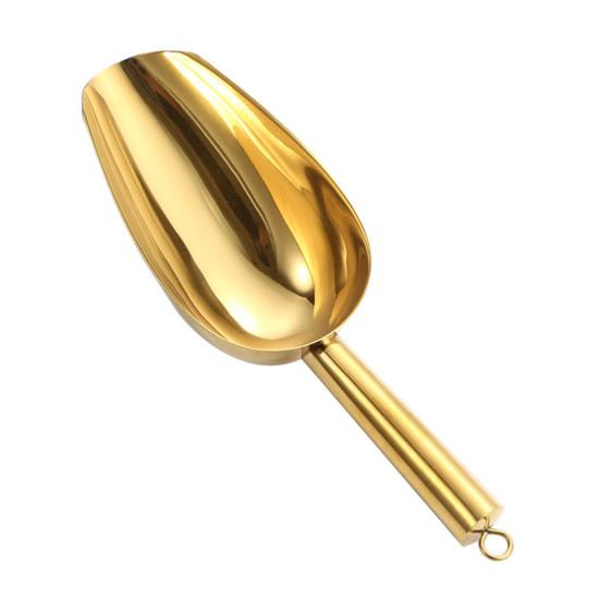 Лопата для льда Совок для льда Из нержавеющей стали Лопатка для льда Лопата для попкорна Совок для попкорна Совок для муки Многоцелевой бар Вечеринка Свадьба Лопата для еды с длинной ручкой