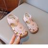 Детские сандалии лето новые туфли для девочки вышитые туфли принцессы мягкая подошва противоскользящие сандалии для девочки универсальные одинарные туфли для девочки