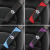 Carbon Fiber Leather Crystal Crown Car Seat Belt Shoulder Cover Seat Belt Pad Car Styling Interior Seat Belt Cover Accessories