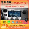 Автомагнитола Android 14 Carplay Auto для Toyota Matrix 2 E140 2008 2009 2010 2011 2012 2013 2014 Мультимедийный плеер Навигация GPS