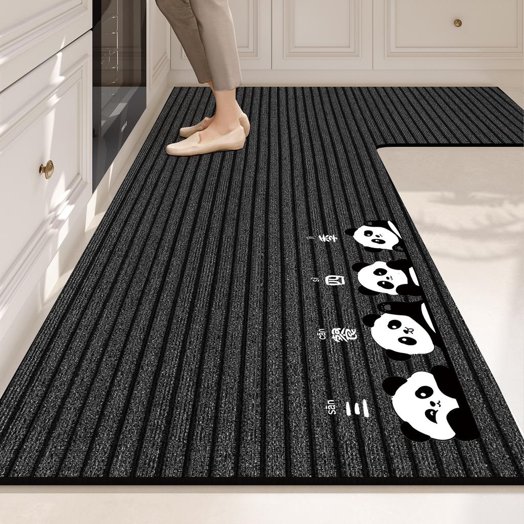 Premium Kitchen Floor Mat L-shaped Dirt-resistant Anti-slip Mat Diatom Mud Easy To Clean Foot Mat Household Quick-drying Water-absorbing Floor Mat