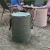 Home Camping Trash Can Pop-Up Circular Storage Pail Canvas Foldable Recycling Bin Outdoor Garbage Garden Yard Garbage Bag New