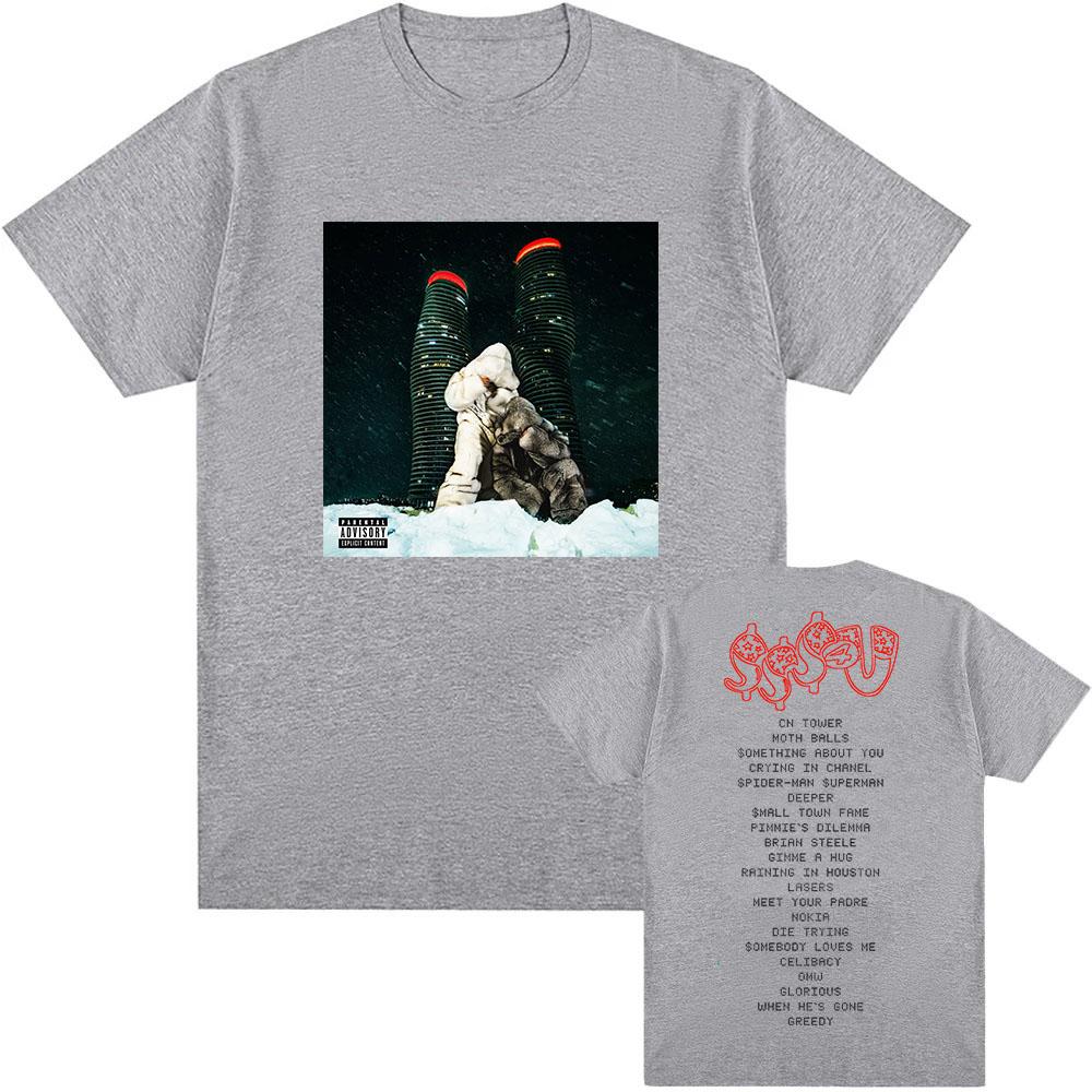 SSS4U $ome $exy $ongs 4 U 2025 Альбом Футболки Рэпер PARTYNEXTDOOR и Дрейк Графическая футболка Хлопковые футболки Мужская Женская одежда Унисекс