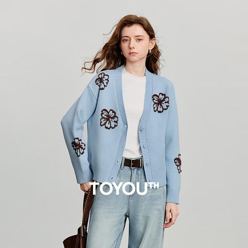 Chuyu Women's Retro V-Neck Knitted Cardigan