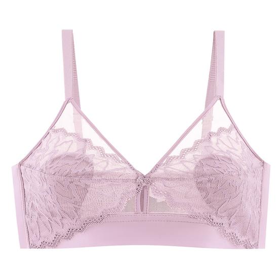 Женский корейский стиль, сладкий треугольный бюстгальтер без косточек, сексуальный французский стиль, элегантный сказочный стиль, прозрачное кружево с цветочным бретельками, беспроводной бюстгальтер для девочек, внутренняя одежда