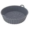 2Pcs Round Silicone Fryer Basket Oil Resistant Non Stick Resuable Fryer Silicone Liner with Handles