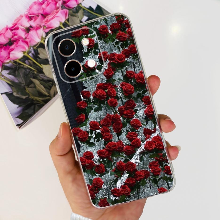 Для Vivo Y28 4G Чехол V2352 Милый Кот Панда Расписная Крышка Мягкий Силиконовый Чехол для Телефона Для Vivo Y28 Y 28 VivoY28 4G Funda 6.68'' Coque