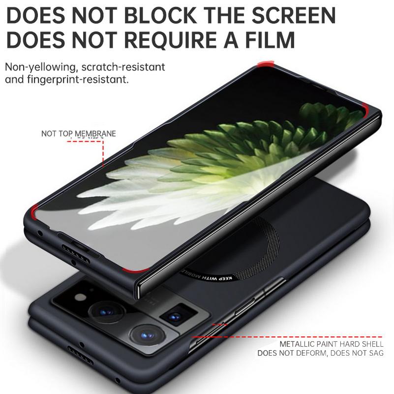 Ultra-thin Frameless Phone Case For Tecno Phantom V Fold2 Tecno V Fold Magsafe Magnetic Hard Cover