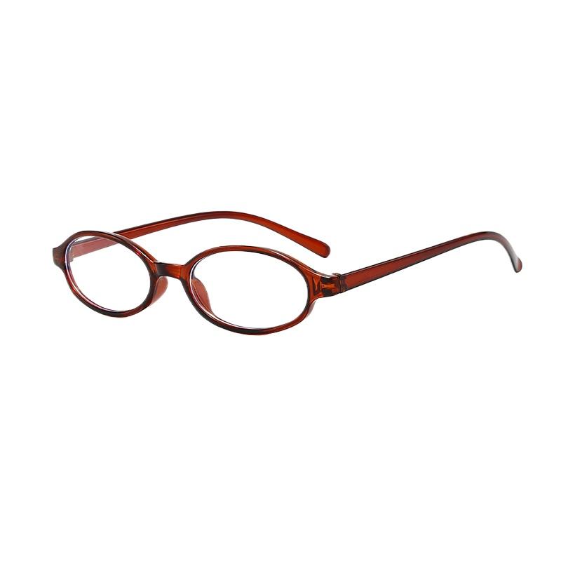 New Retro Oval Small Frame Flat Mirror  Personalized Women'S Anti Blue Light Eyeglasses Small Frame Oval Glasses