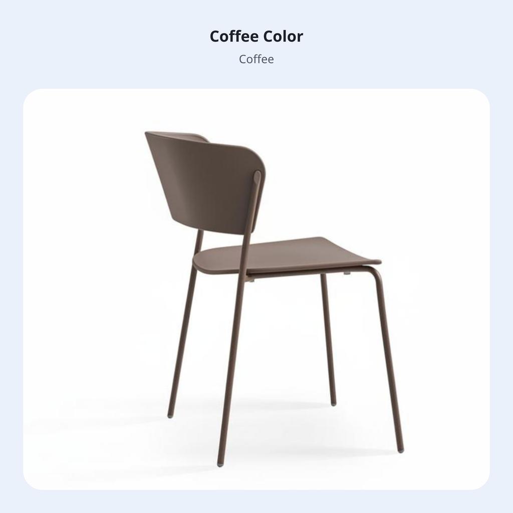 Stackable Minimalist Side Chair Modern & Design Armless Side Chair Designer Look No Wheels for Cafe Owners, Office Workers