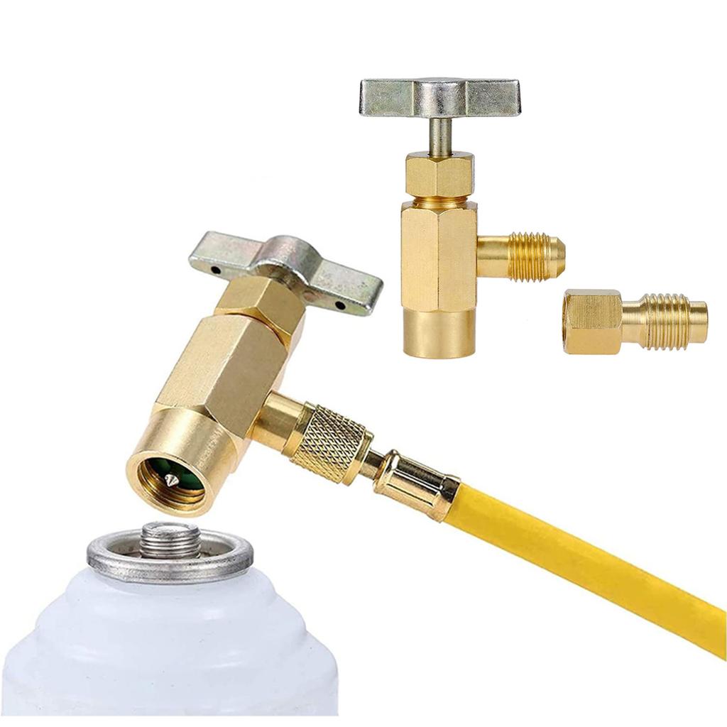 Удобный металлический диспенсерный набор R134A Открывалка для баллонов с хладагентом Надежные металлические клапаны Открывалка для бутылок Металлический материал