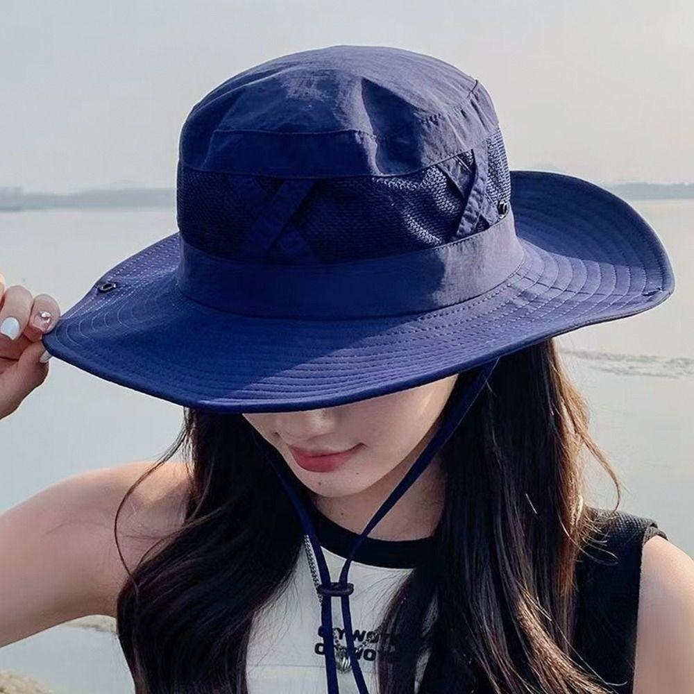 Sun Protection Fishing Cap Breathable Sun Hat Fashion Panama Cap Camping Hiking