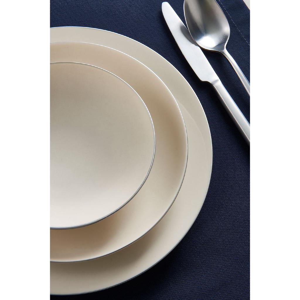 Фарфоровый столовый сервиз Aren, 16 предметов с серебряной сеткой