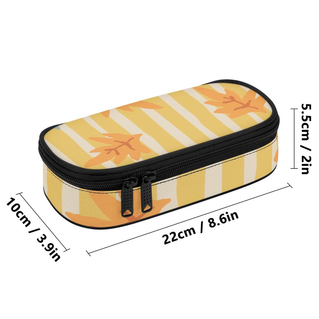 Pencil Bag Spacious Storage Secure Zipper 300D Polyester with Mesh Divider Pen Holders and Spacious Main Compartment for Students