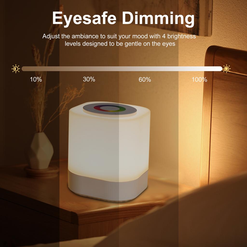 Colorful Night Light Warm White Light RGB Color Changing Lights Small Touch Lamps Dimmable Table