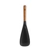 Silicone Long-Head Cooking & Serving Spoon with Wooden Handle: Multi-Function Spoon, Mixing, Scooping, and Scraping, Silicone Spatula Spoon, Ideal for