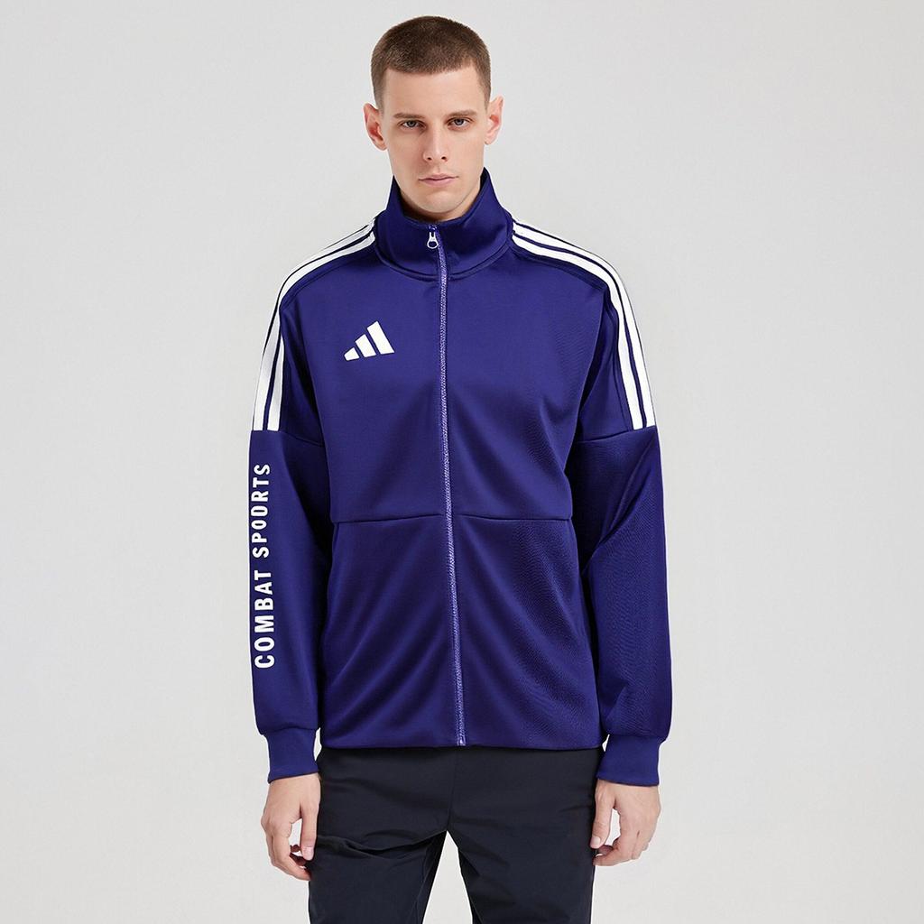 adidas Классическая универсальная ретро-куртка с тремя полосками, унисекс, синяя TR02NHJCS1-DBW
