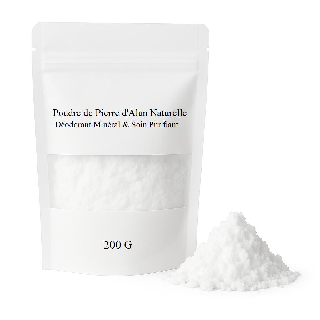 200 г Натуральный порошок квасцов – Дезодорант и средство после бритья – Не раздражающее кожу средство для устранения запаха – Минеральный порошок косметического качества