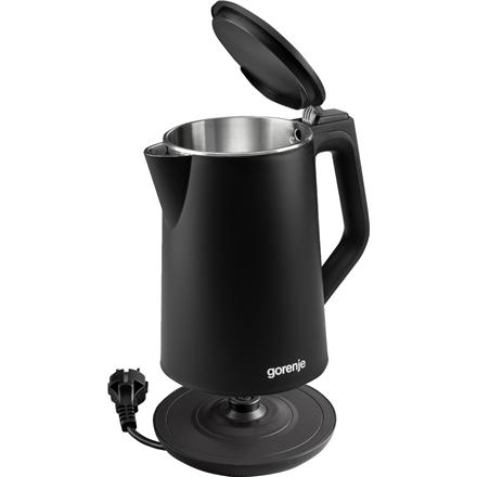 Gorenje | Kettle | K15DWBK | Electric | 2200 W | 1.5 l | Stainless steel | 360° swivel base | Black