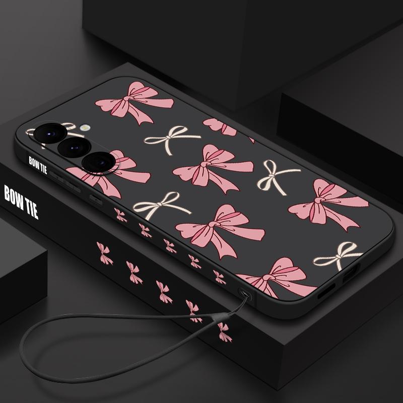 Pink Bow Phone Case For Samsung Galaxy S26 S25 S24 S22 S23 Ultra S23 Plus S25 FE A56 A17 A16 A36 A55 A54 A53 A15 A35 Soft Cover