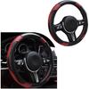 Car Steering Wheel Cover, 15 Inch Leather Breathable Auto Steering Wheel Protector, Comfortable Non-Slip Vehicle Steering Wheel Covers, Universal